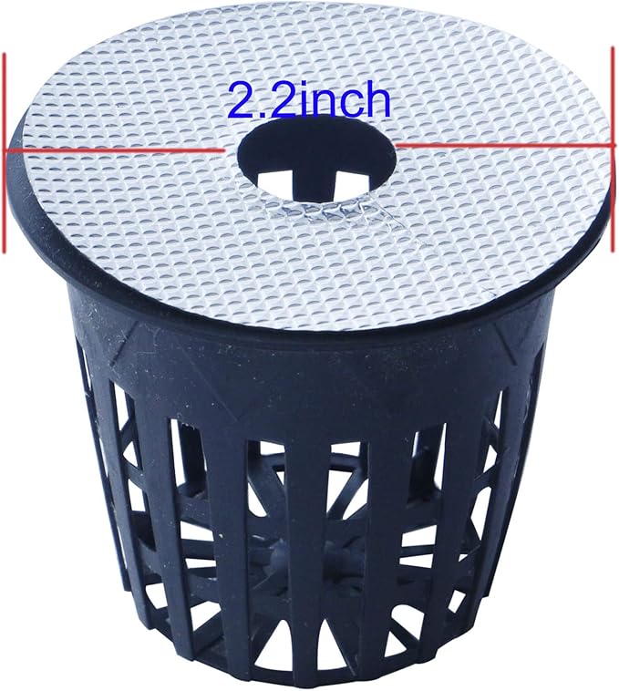 HORTIPOTS Reflective Top Lids Mylar on Black for 2 Inch Net Pots Pack of 200