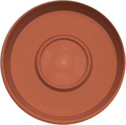 Bloem Terra Resin Saucer Tray: 4.75" Bottom Width - Terra Cotta - Matte, Durable, Ribbed Bottom, Indoor and Outdoor, Fits 6" Terra Pots