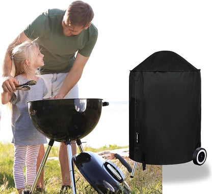Suphomeware 22 Inch Grill Cover for Weber Kettle Charcoal, Waterproof and Heavy Duty BBQ Covers with Fade Resistant