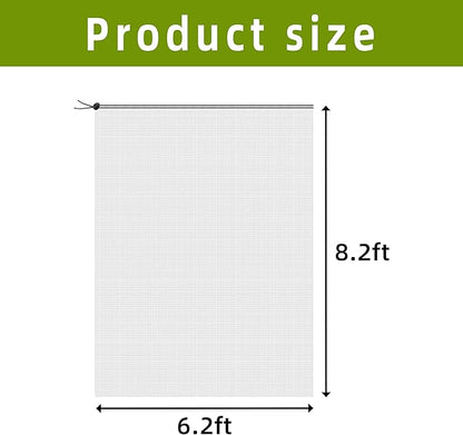 PURPLE STAR 1N 6.2 x 8.2 Feet Insect Bird Barrier Netting Mesh with Drawstring, Garden Bug Netting Plant Cover for Protect Plant Fruit Flower from Insect Bird