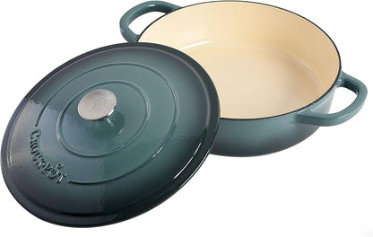 Crock-Pot Crock Pot Artisan Enameled Cast Iron Braiser W/Lid, 5 Quart, Slate Gray (Pack of 2)