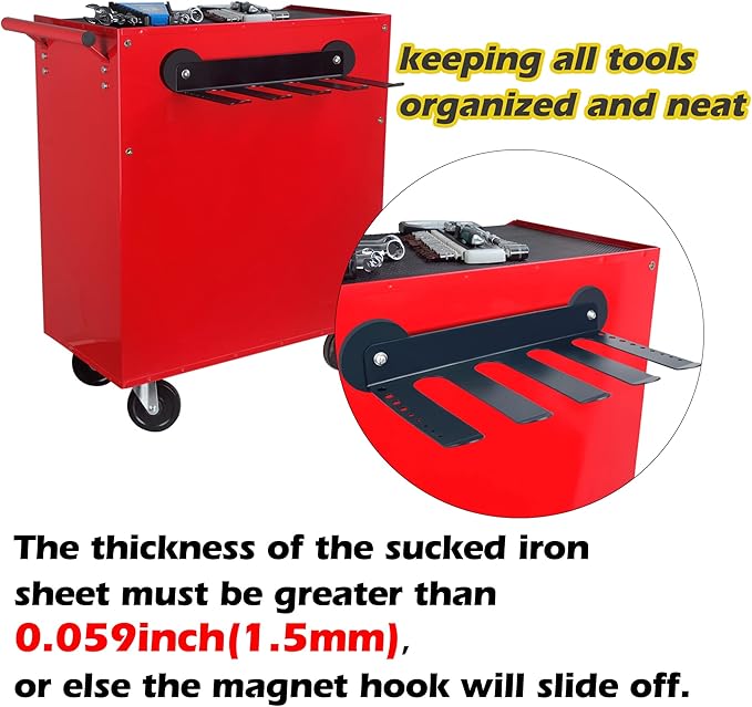 ULIBERMAGNET Magnetic Power Tool Organizer, Utility Storage Rack Shelf with Screwdriver Holder,Wall Mount Heavy Duty Cordless Drill Holder,Removable Tool Rack Suitable for Garage, Workshop