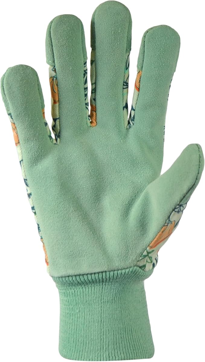 DIGZ Women's Leather Palm Garden Gloves with Knit Wrist