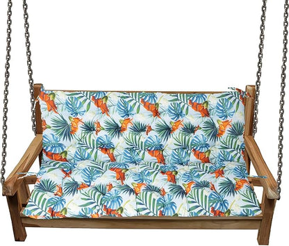 Replacement Cushions for Swing, Swing Cushions 3 Seater Replacement, Waterproof Thicken Washable Pad Cushion for Outdoor Indoor Furniture Swing Patio (Fresh Summer, 40x40 inch)