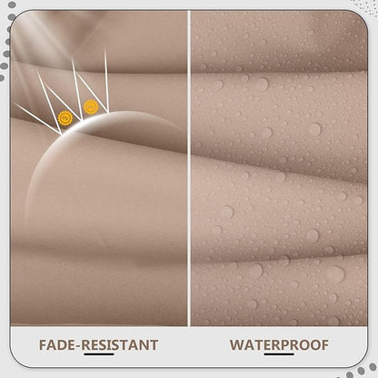 9 Piece Outdoor Patio Waterproof Cushion Covers, Fits 4-Seat Wicker Rattan Sectional Couch Chair Furniture Cover Replacement Set - Fade-Resistant Patio Cushion Covers with Zipper