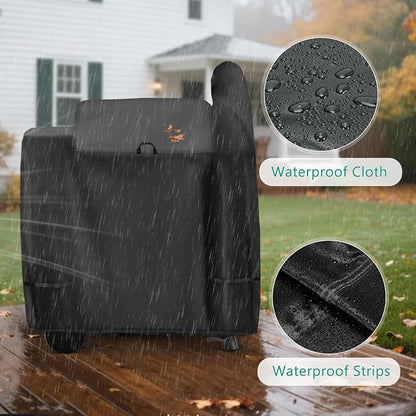 Grill Cover for Pit Boss 820 Deluxe and Pro 850, 56inch Outdoor Smoker Cover Waterproof for Z Grill 700 Pellet Smoker Grills-56 L x 30" W x 48" H