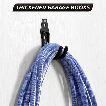 20 Pack Garage Hooks, Heavy Duty Steel Wall Mount Utility Hangers with Anti-Slip Coating for Hanging Bikes, Ladders, Power Tools, and Garden Equipment