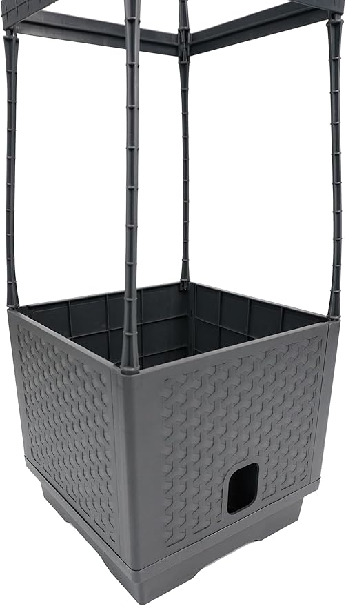 Planter with Trellis – Vertical Garden Tower for Patio or Balcony – Raised Bed Vegetable Container for Tomatoes, Peppers, Herbs & More – Space-Saving Outdoor Garden Kit