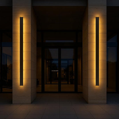 92.5" Modern Outdoor Wall Lights,Long Outdoor Wall Sconce for House, Waterproof Ip65 Linear Wall Light, 70W LED 3000K Light Fixture for Porch, Garage