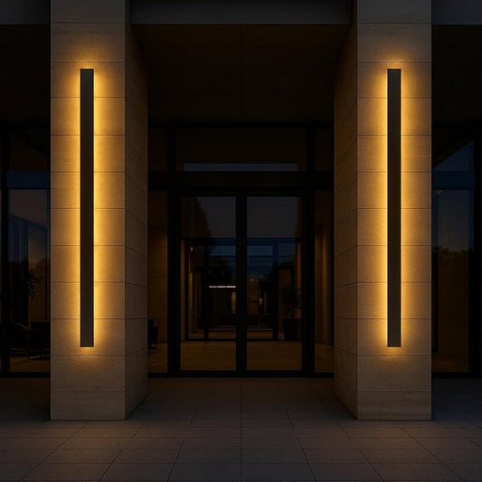 92.5" Modern Outdoor Wall Lights,Long Outdoor Wall Sconce for House, Waterproof Ip65 Linear Wall Light, 70W LED 3000K Light Fixture for Porch, Garage