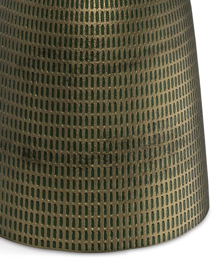 SIMPLIHOME Amalie Metal Side Table in Green Patina, 16-inch Round, 23.5-inch Tall, Vintage-Inspired Cast Aluminum Accent Table for Living Room