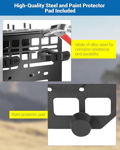 Multifunctional Shovel Holder for Truck Bed, Punch-Free Shovel & Flag Mount for Truck With 4 Rubber Quick-Release Clips (Fits Handle Diameters 1-1/7'' to 1-3/7''), Suitable for Trucks, Trailers