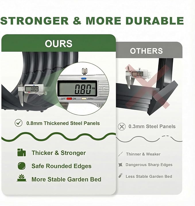 AHEONLAR 3 Pack 4×2×1.5ft Galvanized Raised Garden Bed Outdoor, Sturdy Planter Boxes for Vegetables, Fruits, Flowers and Plants, Easy Assembly, Grey