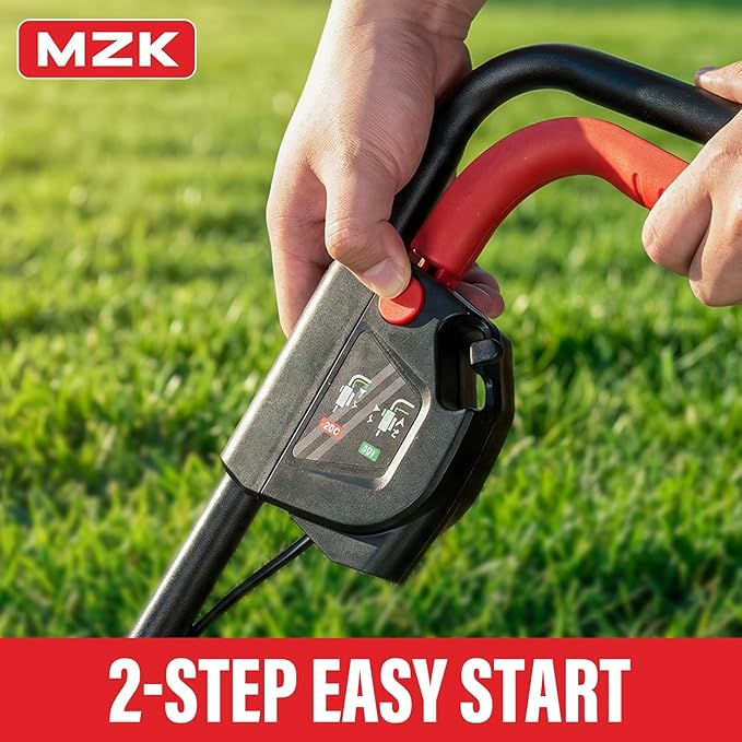 MZK 20V 13" Electric Lawn Mower, Brushless Cordless Lawn Mower with 4-Position Height Adjustment, Walk-Behind Push Mowers with 8 Gallon Grass Bag, 2 x 4.0Ah Batteries & Charger Included, LM13B8