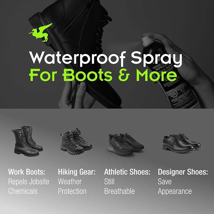 Griffin Shoe Protector Spray – Long-Lasting Water & Stain Repellent – Water Repellent Spray for Boots, Coats & More