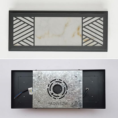 Outdoor Wall Light LED 26W 24.8in Black Metal - Rectangle Modern ExteriorLight Fixture with Resin Shade,Waterproof Porch Lighting Brightens to Garage,Front Door,Patio