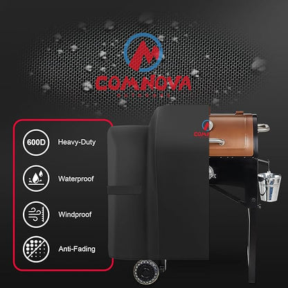 Comnova Grill Cover for Pit Boss 700FB - 600D Wood Pellet Smoker Cover for Pitboss Waterproof & Heavy Duty, Premium Pellet BBQ Cover for Pit Boss 400FB, 700FB, Lexington 500, Pro 600 and Z Grill 550B