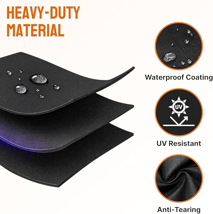 Grill Cover - 52 Inch Heavy Duty BBQ Grill Cover for Outdoor Grill, Waterproof, UV, Fade & Tear Resistant, Gas Grill Cover for Weber Charbroil Genesis Nexgrill and More