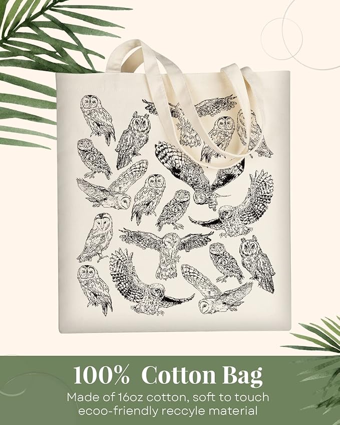 AUSVKAI Canvas Tote Bag Aesthetic for Women, Cute Reusable Cloth Cotton Bags for Shopping Beach Grocery
