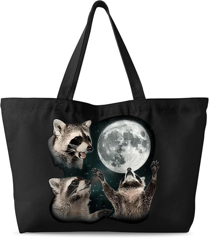 Miss Adola Large Tote Bag for Women - Canvas Tote Bag with Zipper Aesthetic Reusable Shoulder Bag for Gym, Travel, Work
