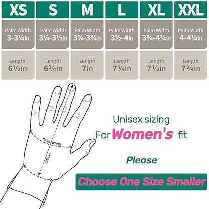 Kebada W1 Work Gloves Women, PU Coated Safety Gloves with Grip, Touchscreen, Ideal for Warehouse Package Handling, Construction, Gardening, Pink X-Small