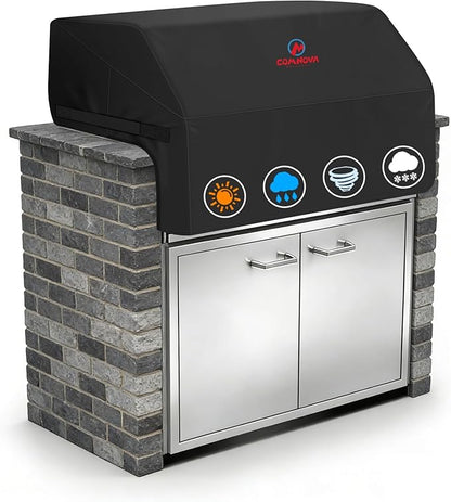 Comnova Built-in Grill Cover 37 Inch - 600D Island BBQ Grill Top Covers Heavy Duty & Waterproof, Premium Built in Barbecue Cover for Char-Broil, Napoleon, Weber, Bull and More - 37 x 27 x 24 Inch