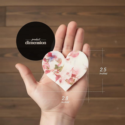 50pcs Large (2.5" h x 2.85" w) Blooming Heart Seed Paper – Writable & Plantable Wildflower, Mom's Gift for Birthday, Use for Wedding, Baby Shower, & Heart Party Favors