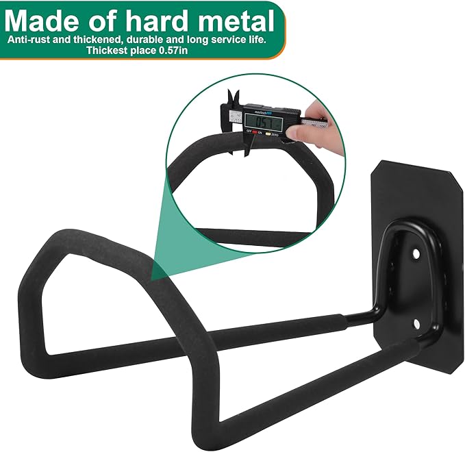 PeoMev Garden Hose Holder Wall Mount - Heavy Duty Water Hose Holders for Outside, Metal Hoses Hanger Sturdy Hose Reel Hooks for Garden