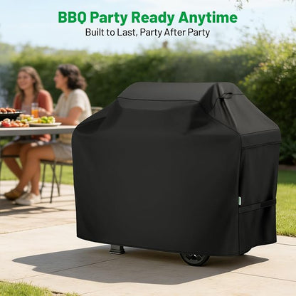 Grill Cover 60 Inch, Arborlily BBQ Grill Cover for Outdoor Grill, Heavy Duty Waterproof Gas Barbecue Grill Cover for Weber, Char-Broil, Nexgrill, Black