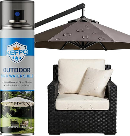 Outdoor Fabric Protector Spray: Waterproof & UV Protection for Patio Furniture, Upholstery, Cushions, Umbrellas – Long Lasting Water Shield, 12.8oz