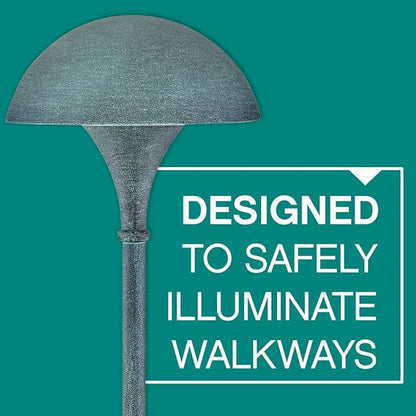 Hinkley Mushroom Traditional Landscape Path Light - 1-Light, Verde Finish with Accent