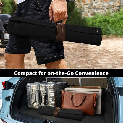 Chisel Roll,Small Tool Roll Pouch,Tool Roll Bag Organizer, Heavy Duty Waxed Canvas Tool Bag, Multi-Purpose Roll-Up Storage Bag for Hand Tools Holder with 6 Pockets Wrench Roll Up Pouch