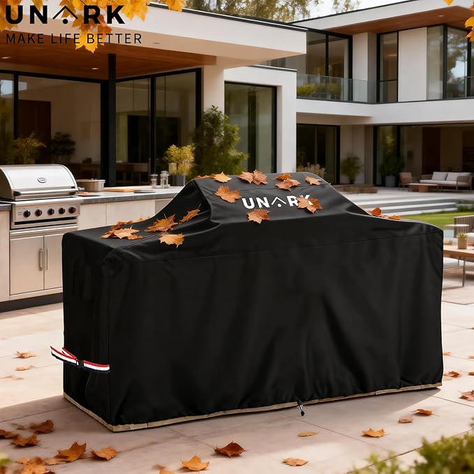 98 Inch Extra Large Grill Cover Kitchen Island Cover Large Island Grill Cover for Outdoor Grill Outdoor Kitchen Cover Heavy Duty Waterproof 98" L x 42" W x 48" H, Black