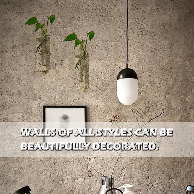 Wall Planters for Indoor Plants - Glass Terrarium Planters, Hanging Plant Holders (4 Pack)
