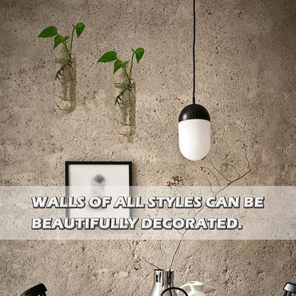 Wall Planters for Indoor Plants - Glass Terrarium Planters, Hanging Plant Holders (4 Pack)