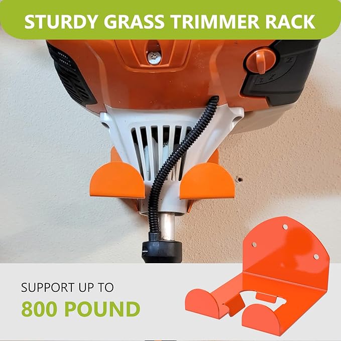 Garage Organizer Grass Trimmer Rack Heavy Duty Weed Eater Hanger Trimmer Hanger Garden Power Tool Hanger for Grass Trimmer, Hedge Trimmer, Garage Trimmer Garden Tools