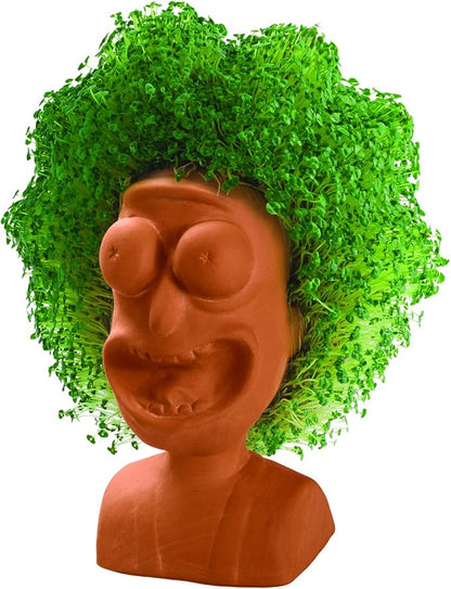 Chia Pet Rick & Morty - Rick with Seed Pack, Decorative Pottery Planter, Easy to Do and Fun to Grow, Novelty Gift, Perfect for Any Occasion
