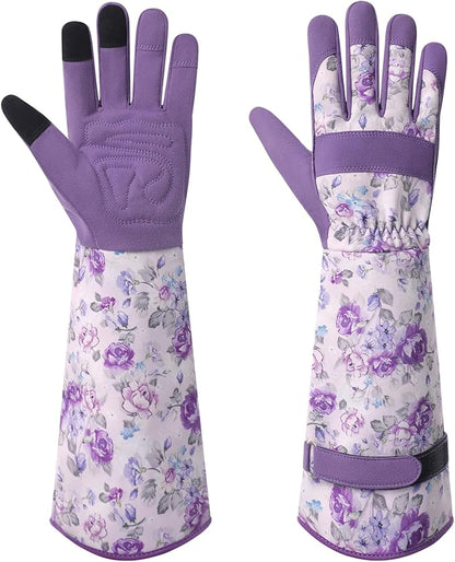Trifabricy Gardening Gloves for Women - Long Garden Gloves with Grip Breathable, Thorn-Proof Puncture-Resistant Work Gloves