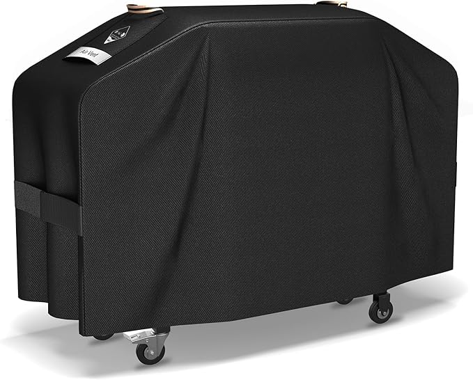 PasWith Griddle Cover for Blackstone 28 inch Griddle with Hood,Upgraded Rip-Proof & Waterproof Windproof 900D 5483 Grill Cover for Blackstone 2 Burner Griddle with Strap and Air Vent