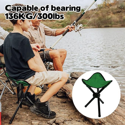 Travel Folding Camping Stool, 14.6 inches Tripod Chair and Maximum weight 210 lbs Outdoor Portable Party Chair Fishing Chair Seat for Camping Fishing Hiking Gardening and Beach Garden Painting