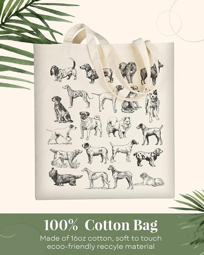 AUSVKAI Canvas Tote Bag Aesthetic for Women, Cute Reusable Cloth Cotton Bags for Shopping Beach Grocery
