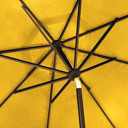 EliteShade USA 10-Year-Non-Fading 10Ft Market Umbrella Patio Umbrella Outdoor Table Umbrella with Ventilation, Sunflower Yellow