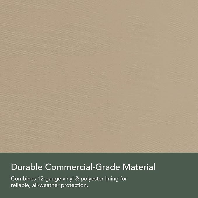 Covermates Classic Grill Cover - All-Weather Heavy Duty Outdoor BBQ Cover with Water-Resistant 12-Gauge Vinyl, Mesh Vents, Protection for Large Outdoor Grills, 92 Inch, Classic Tan