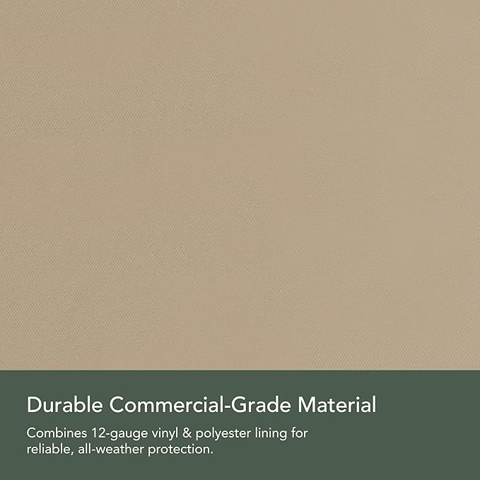 Covermates Classic Grill Cover - All-Weather Heavy Duty Outdoor BBQ Cover with Water-Resistant 12-Gauge Vinyl, Mesh Vents, Protection for Large Outdoor Grills, 32 Inch, Classic Tan