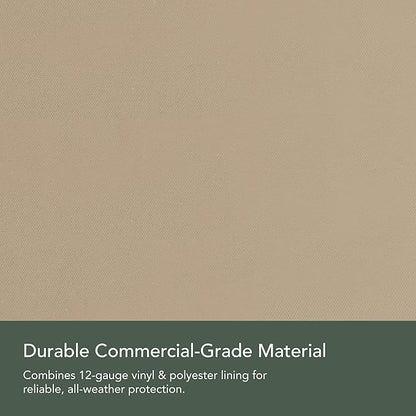 Covermates Classic Grill Cover - All-Weather Heavy Duty Outdoor BBQ Cover with Water-Resistant 12-Gauge Vinyl, Mesh Vents, Protection for Large Outdoor Grills, 32 Inch, Classic Tan