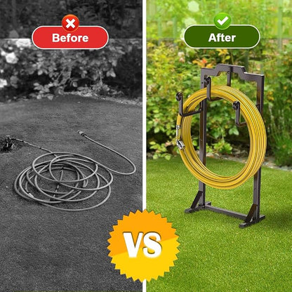 Skycarper Garden Hose Reel Holder Water Hose Hanger Organizer Stand,Bronze