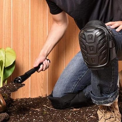 Professional Knee Pads for Work, Construction Gel Knee Pads, with Soft Duty Foam Padding, Heavy-duty Shell and Anti-Slip Straps for Indoor, Outdoor Gardening, Flooring, Cleaning, Tiling