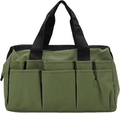 Generic Garden Tool Bag Organizer Heavy Duty 600D Oxford Cloth Toolbox with 11 Pockets for Gardening Work Green