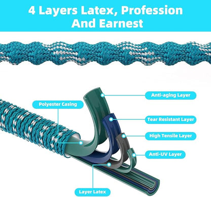 100 ft Expandable Garden Hose - 2026 Newly No-Kink 5-Layer Latex Core Water Hose with 10-Pattern Nozzle, Flexible, Lightweight, Leak-Free, 3/4” Solid Brass Fittings, 3750D Retractable Expanding Hose