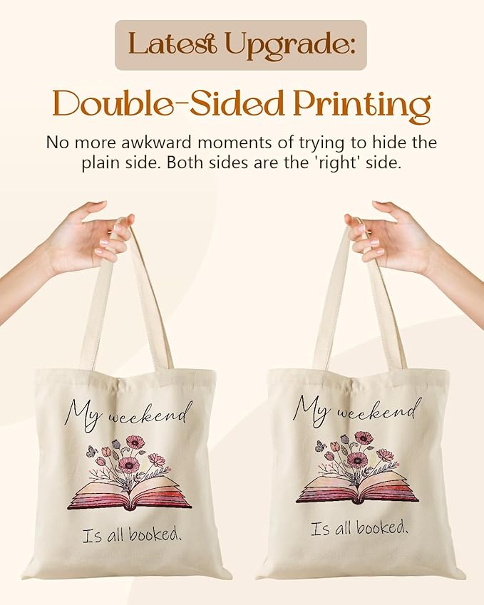 Miss Adola Canvas Tote Bag for Women – Aesthetic Canvas Bag with Zipper Cute Stylish Reusable Shoulder Totes for Shopping Work Daily Vacation, Weekend Book